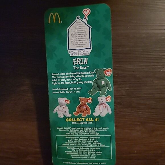 Ty  1999 McDonald 's  Erin the Bear - Picture 2 of 2